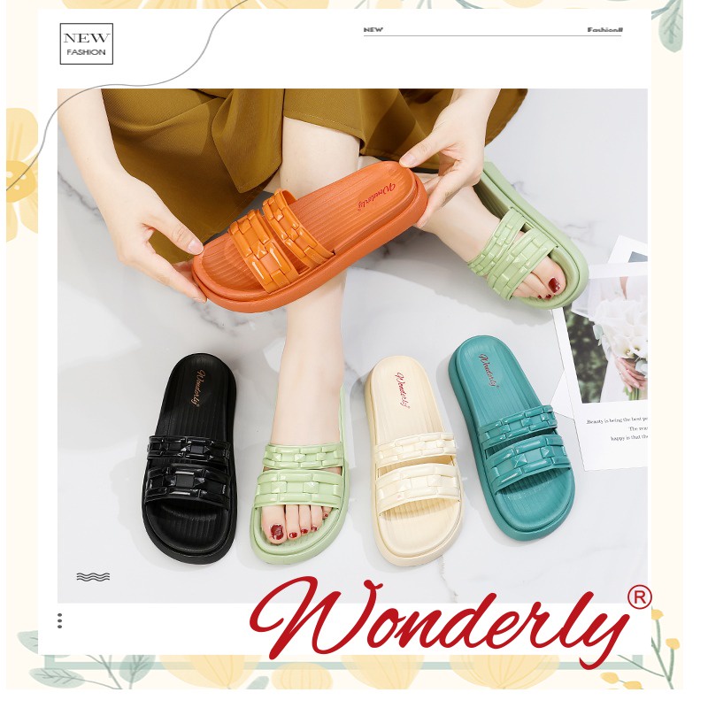 Sandal Jelly Wanita Wonderly / Sendal Selop Karet Wanita l 2001-WL2