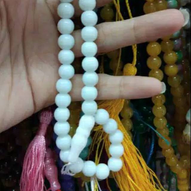 Tasbih Batu Alam Warna Putih