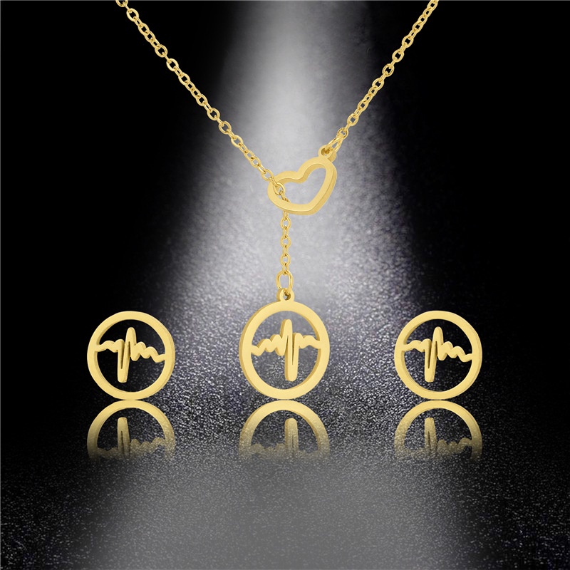 Baja Titanium kalung wanita EKG stainless steel kalung sederhana all-match trendi leher ornamen akse