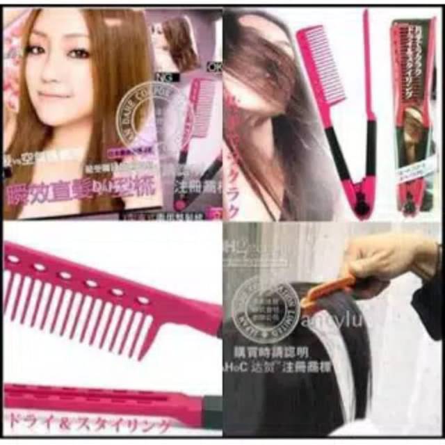 Sisir pelurus rambut tanpa merusak rambut, tanpa kabel listrik