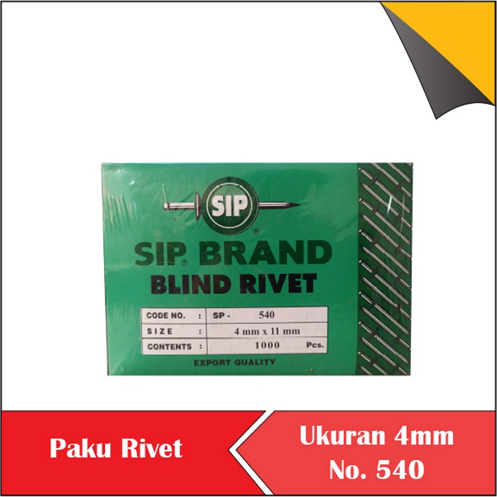 Paku Rivet 4mm Blind Rivet 540 4mm isi  1000 pcs per Dus