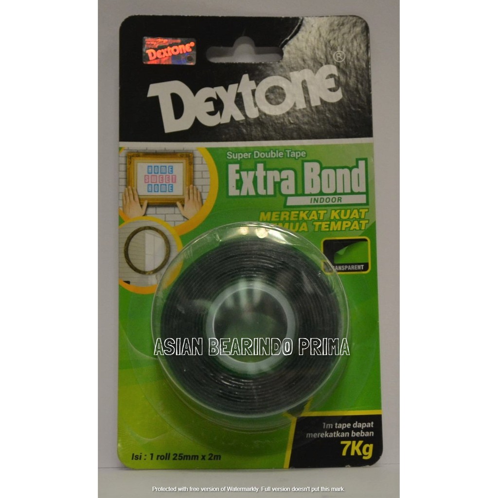 

LEM SUPER DOUBLE TAPE HIJAU 25MM DEXTONE (Extra Bond Indoor)