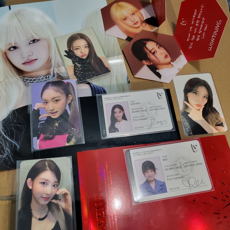 Album + Photocard IVE Eleven POB Ktown4u Leeseo Gaeul Wonyoung Rei Liz Message Card