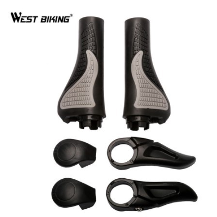 [GAGANGSEPEDA] - TaffSPORT West Biking Gagang Sepeda Rubber Ergonomic Grip MTB Handlebar Black