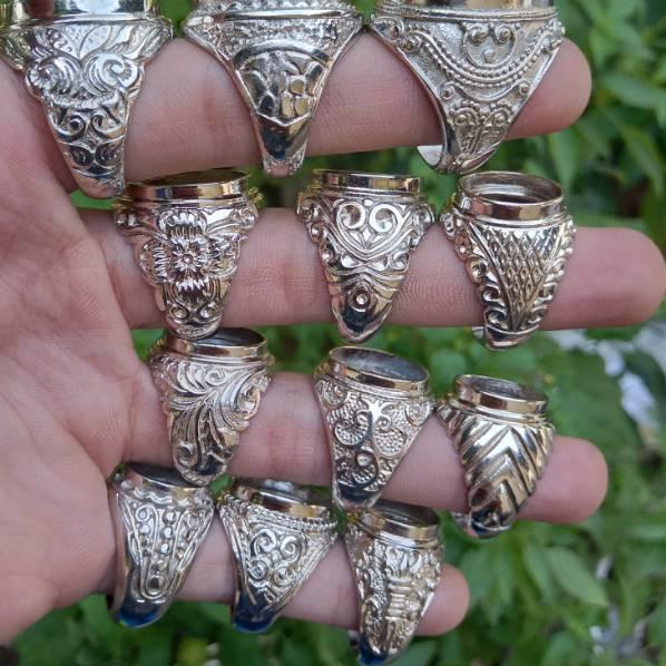 GRATIS ONGKIR (HARGA PERKODI) GROSIR RING / EMBAN AKIK ALPAKA SUPER BEST SELLER (ART. V6788)