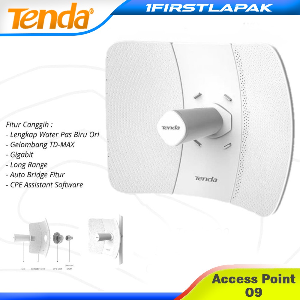 Tenda O9 Tenda 09 5GHz 11ac 23dBi Gigabit Outdoor CPE