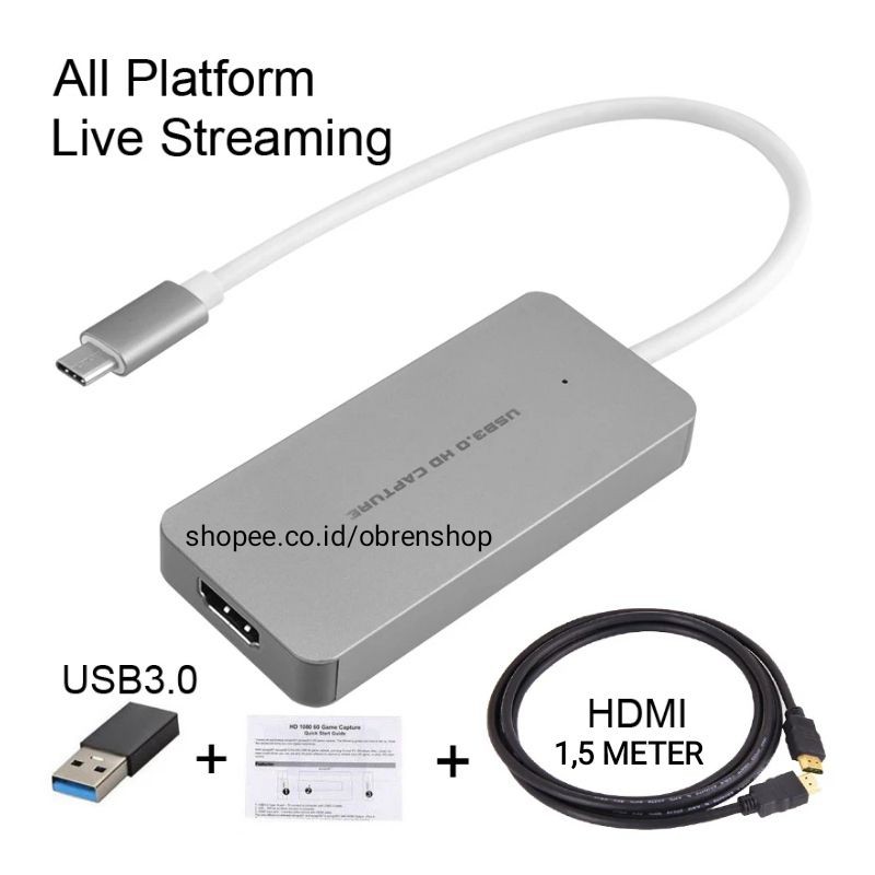 PAKET EZCAP265 HDMI CAPTURE &amp; KABEL HDMI 1,5 METER