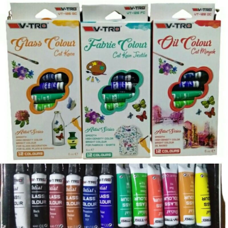 

Cat warna isi 12 V-tro
