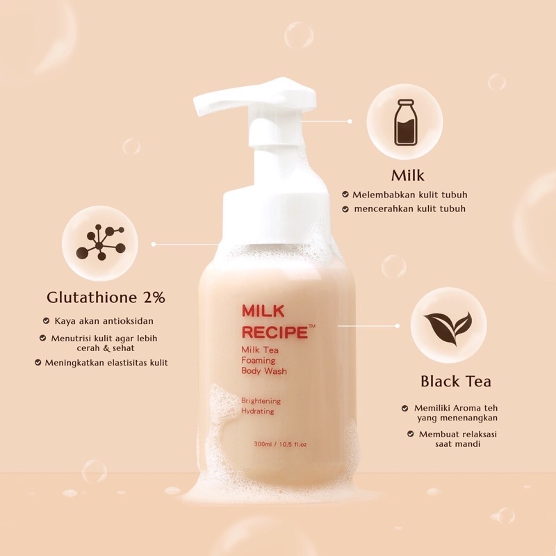 Milk Recipe Milk Tea Foaming Body Wash 300ml