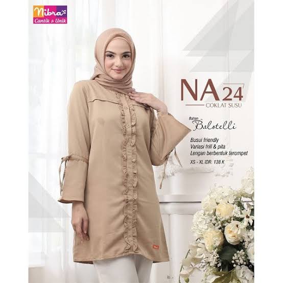 ATASAN WANITA NIBRAS NA 24 COKLAT SUSU