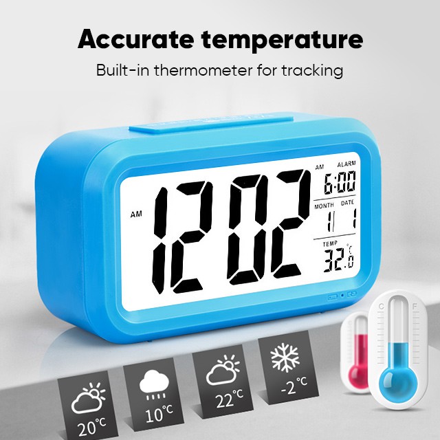 99K Jam Alarm Clock LCD Jam Meja Digital Jam Weker Pintar