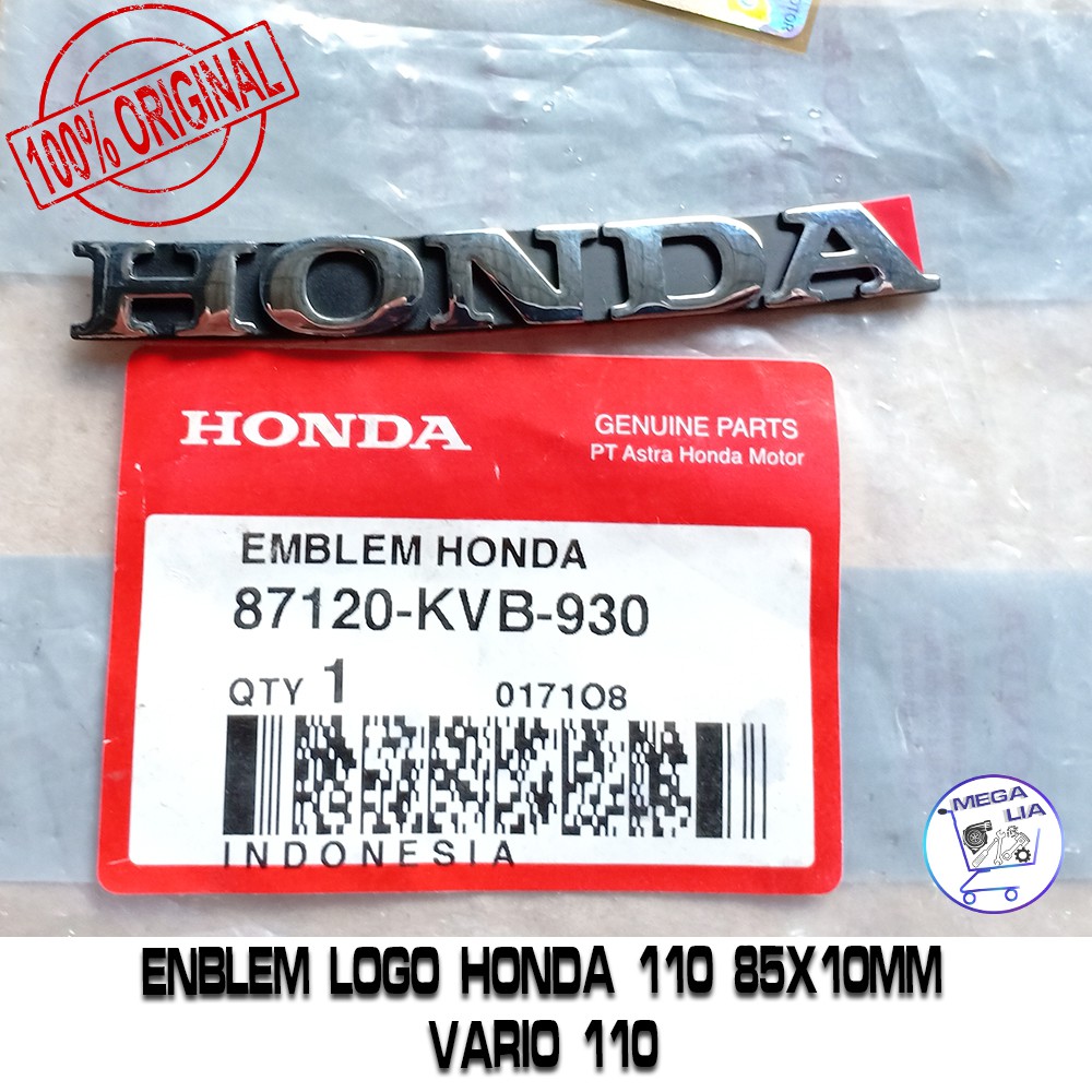 Emblem Logo Honda Vario 110 85X10MM ORI HONDA 87120-KVB-930