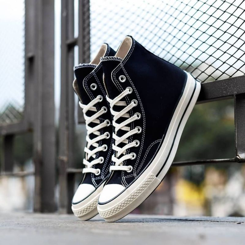 [BISA COD] SEPATU CONVERSE 70'S HIGH BLACKWHITE PREMIUM