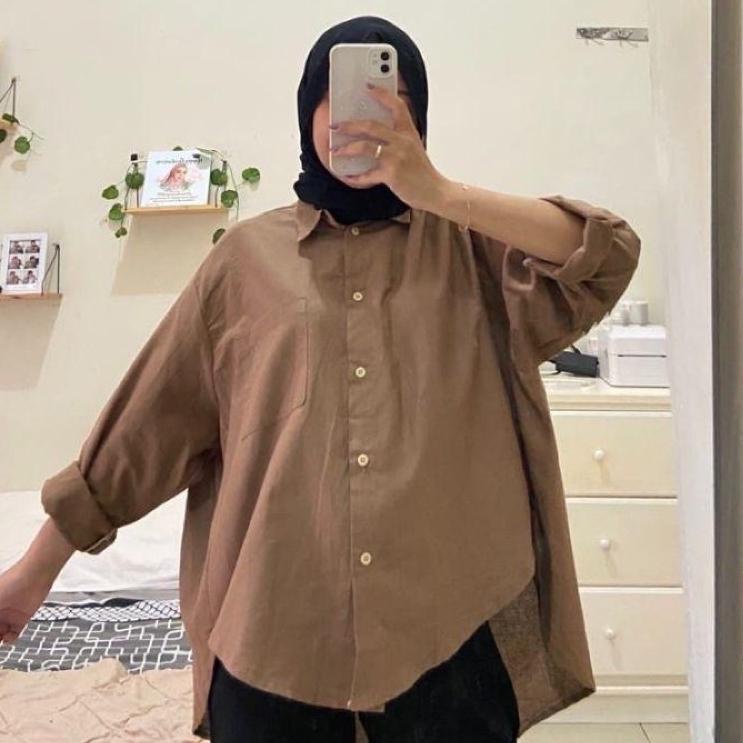 [KODE MLQNY] grosir_solo || KEMEJA LINEN OVERSIZE / EVERY SHIRT KOREA STYLE BAHAN RAYON PREMIUM POLO