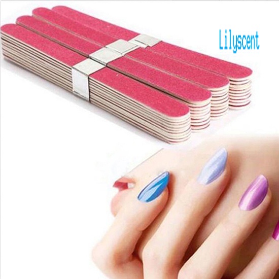 Lily 10Pcs Kikir Kuku Untuk Manicure / Pedicure