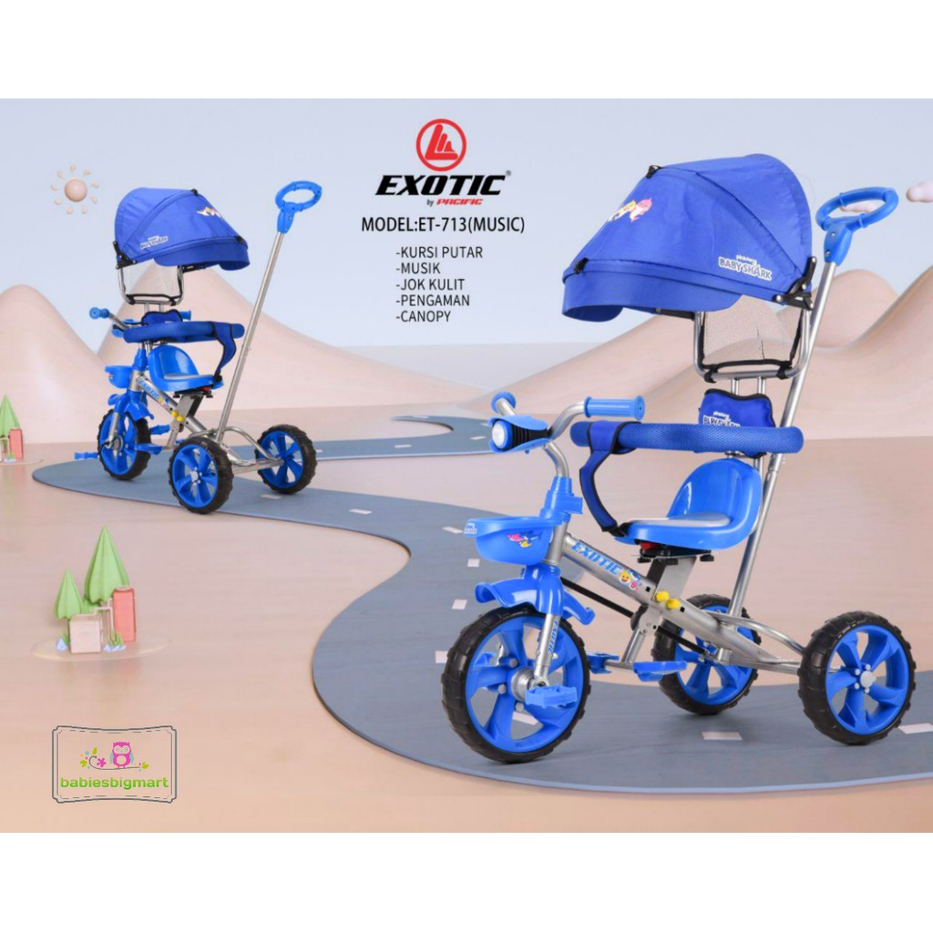 Sepeda Anak Roda 3 Tiga Tricycle Aviator ET 711 ET 713 Kursi Bsa Putar