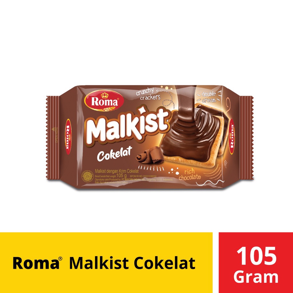 

Roma Malkist Cokelat @105 Gr