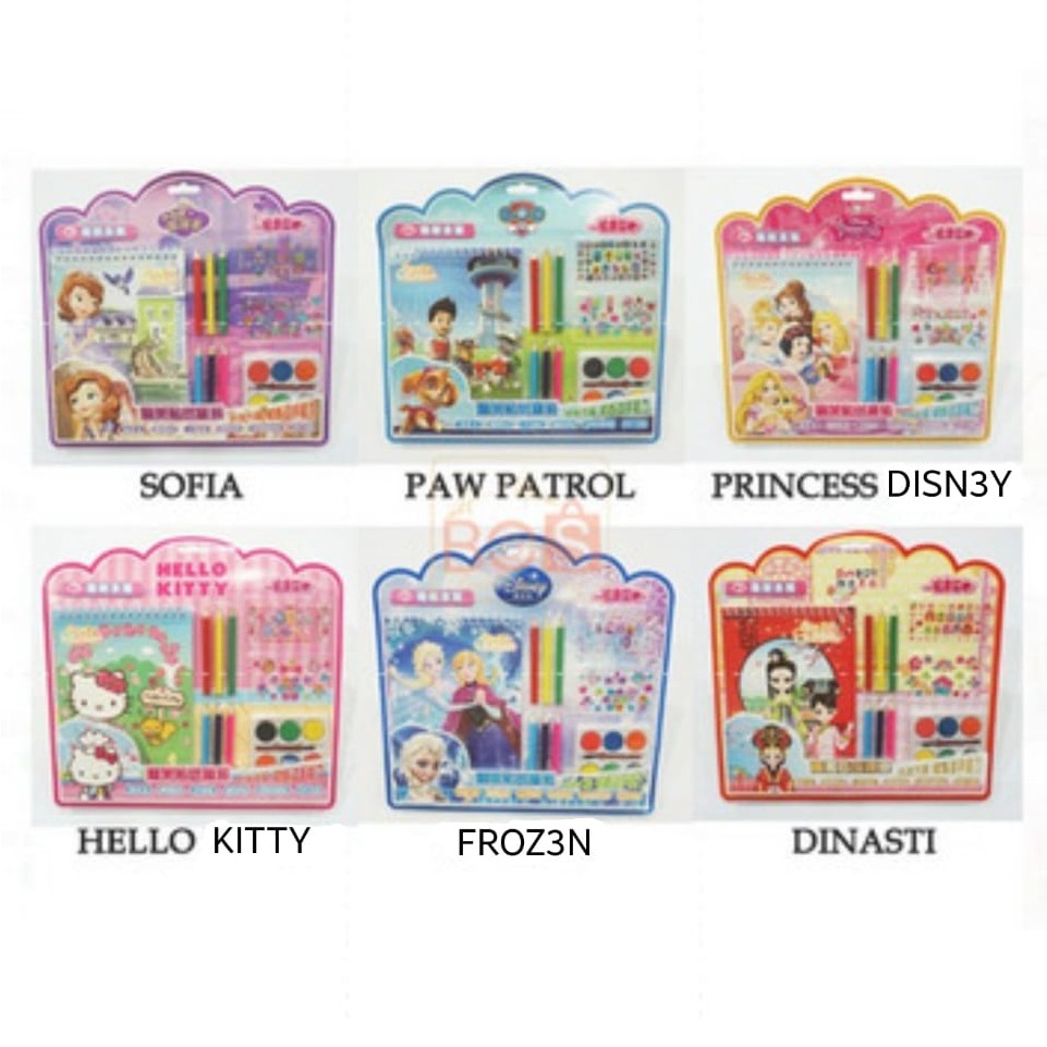 

COLORING SET + MAKE UP BEAUTY ANAK / BUKU MENGGAMBAR / MEWARNAI / COLORING BOOK