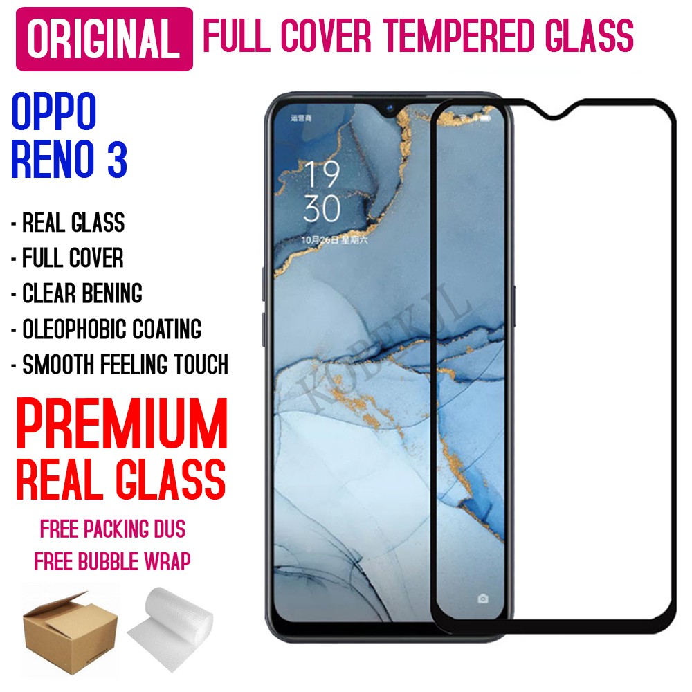 Tempered Glass Oppo Reno 3 / Reno3 Full Cover Premium Anti