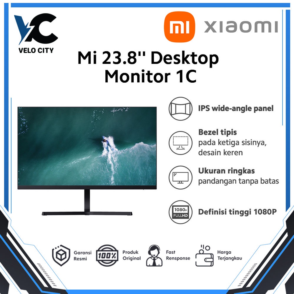 Xiaomi Mi 23.8'' Desktop Monitor 1C Bezel Tipis Definisi Tinggi 1080P - Garansi Resmi