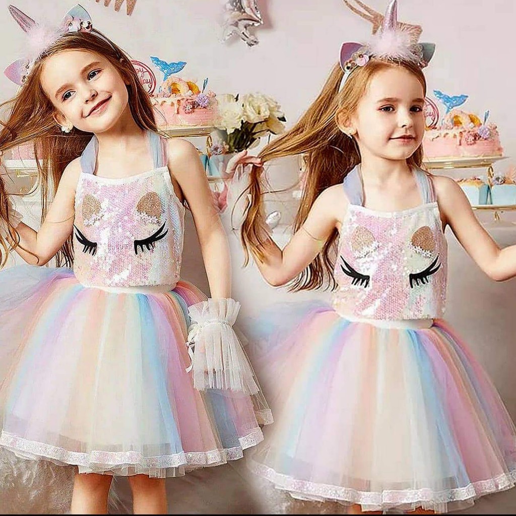 Setelan Anak Perempuan Unicorn Fully Sequin