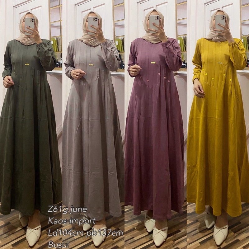 gamis kaos import june