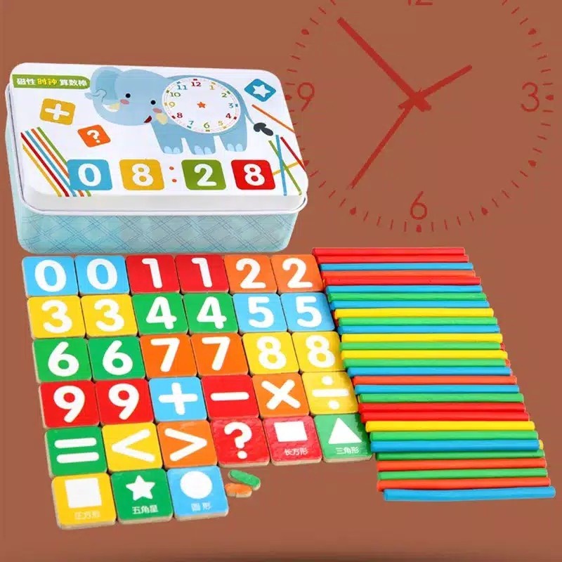 HARGA PROMO!!! Mainan Edukasi Intelligence Stick Puzzle Magnet Belajar Berhitung