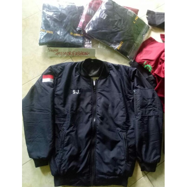 JAKET BOMBER CUSTOM BORDIR SATUAN
