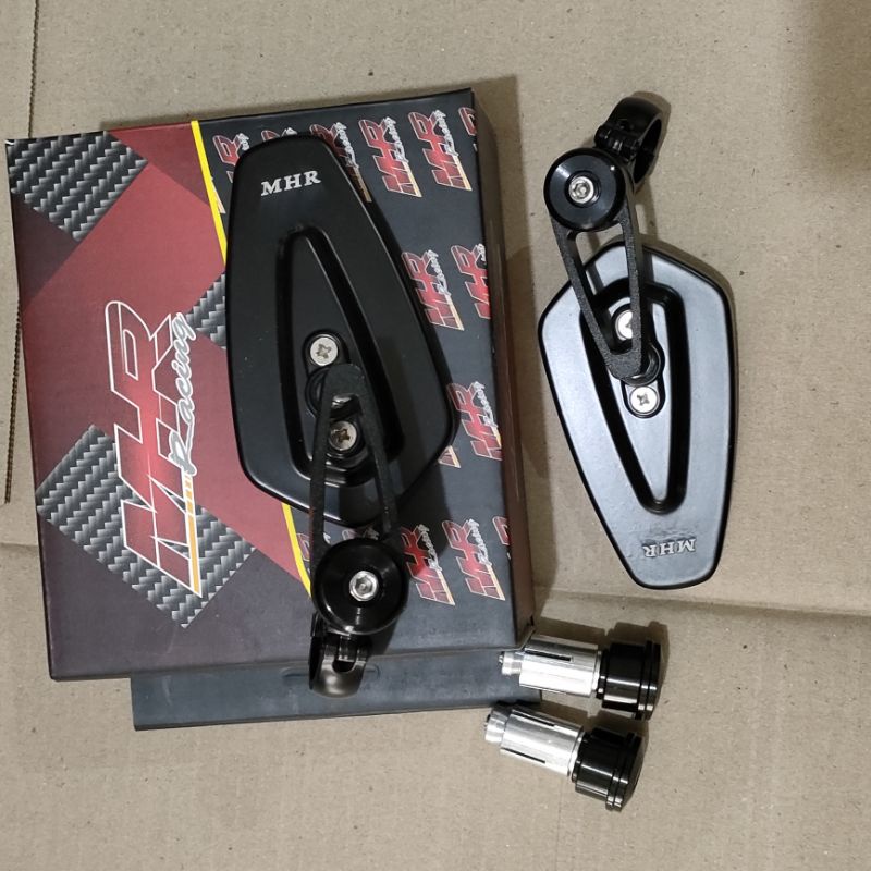 Spion Jalu Oval MHR-014 Hitam Universal Motor kaca bening