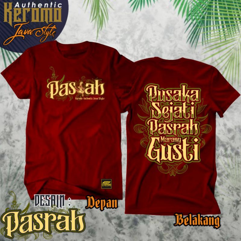 KAOS PROMO / KAOS DISTRO PRIA MURAH KEREN / KAOS TEMA JAWA / KAOS KATA KATA JAWA /PASRAH