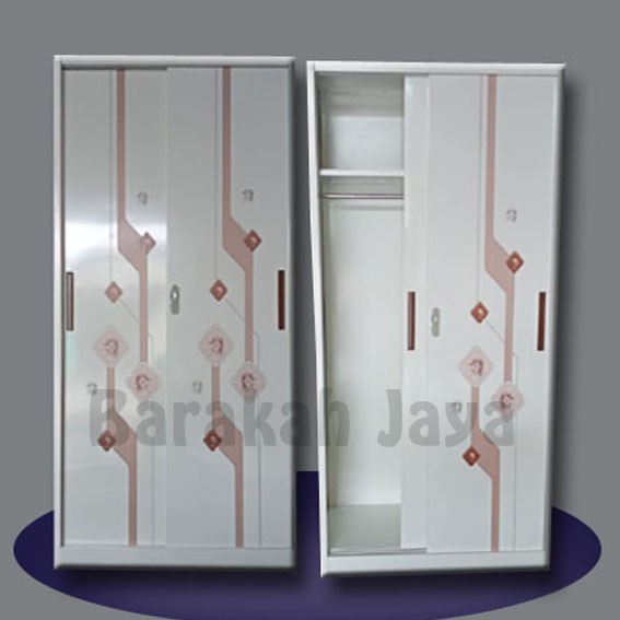 Lemari Pakaian Besi Sliding Ukuran 90