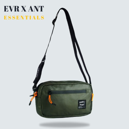 ☀ EVR X ANT ☀ Sling Bag 3in1 Anti Air Tas Handlebar Bag GREEN SPADE Selempang - Tas Stang Sepeda Waterproof.