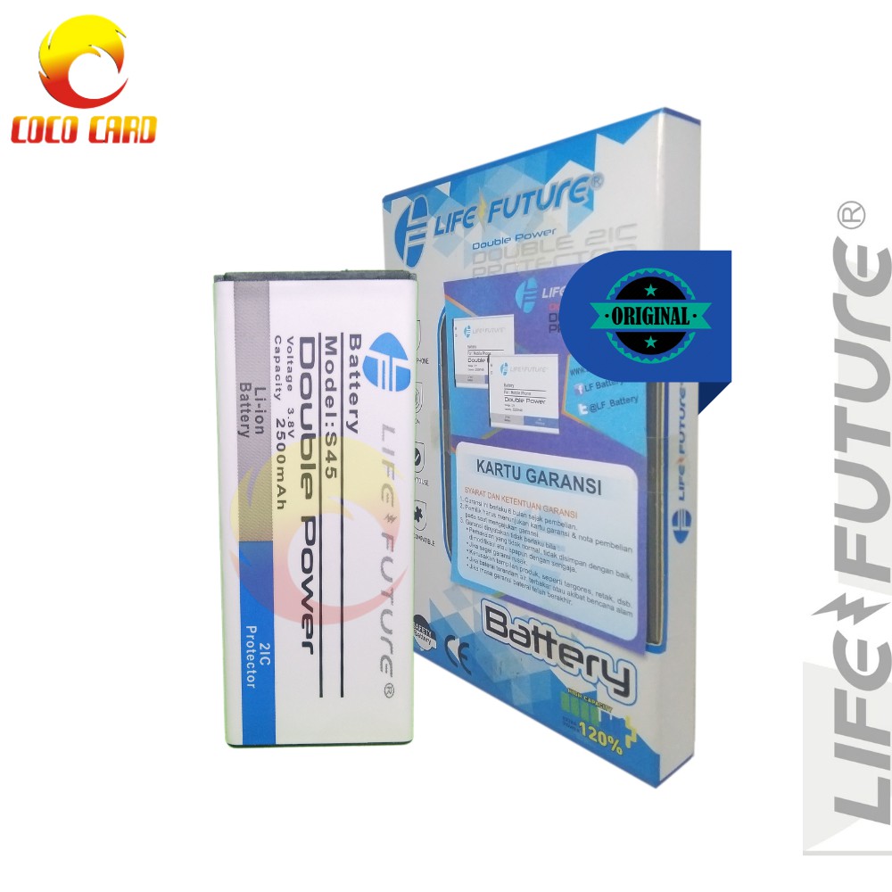 BATERAI EVERCOSS S45 DOUBLE POWER LIFE FUTURE ORIGINAL