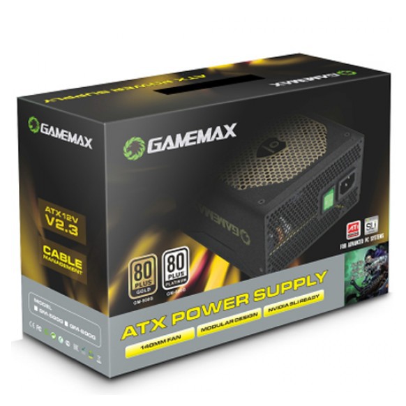 GAMEMAX PSU 500W GM-500G - Modular - 80+ GOLD (PSU GAMING)