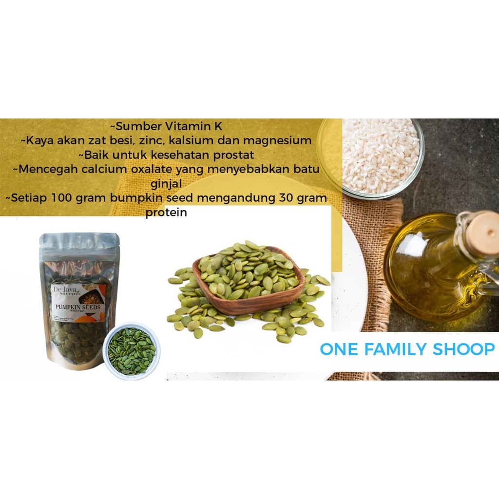 

Organic Pumpkin Seed Biji Labu Organik 100 gram
