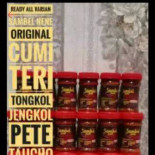 

Sambel Cumi/Teri/Tongkol/Pete/Jengkol Home Made dan Fresh