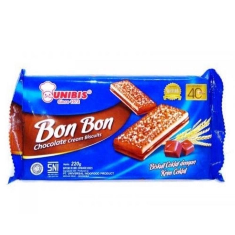 Jual BISKUIT UNIBIS BON BON CHOCOLATE 200GR - Perisa Coklat | Shopee ...