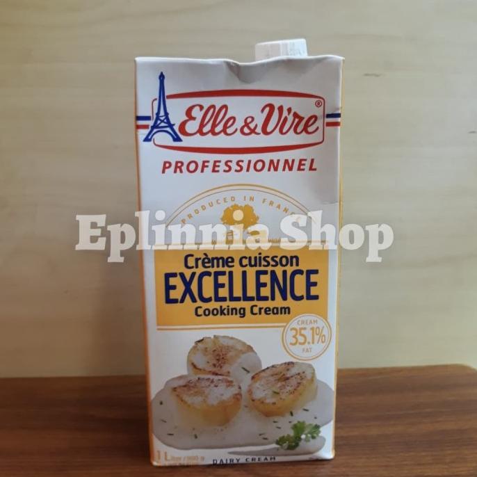 

(BISA COD) Elle & Vire Cream Cuisson Excellence Cooking Cream 1 L - Krim Ellevire