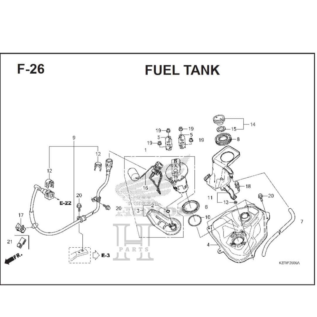 PELAMPUNG TANGKI BENSIN FUEL UNIT PUMP VARIO 125 FI 37800-KZR-601 ASLI ORIGINAL AHM HGP HONDA