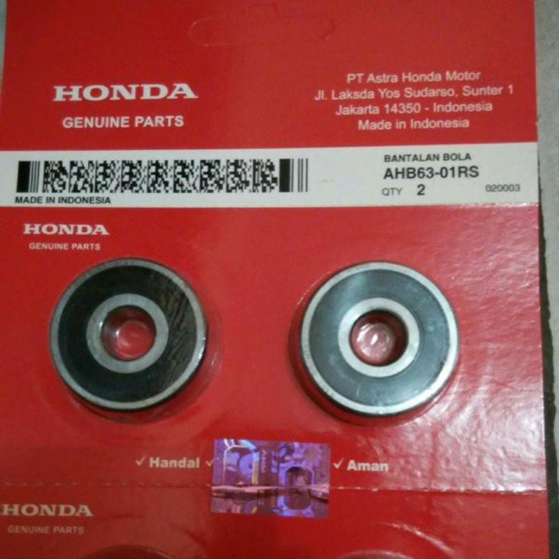 Bearing 6301 roda depan astrea , kharisma , supra x 125