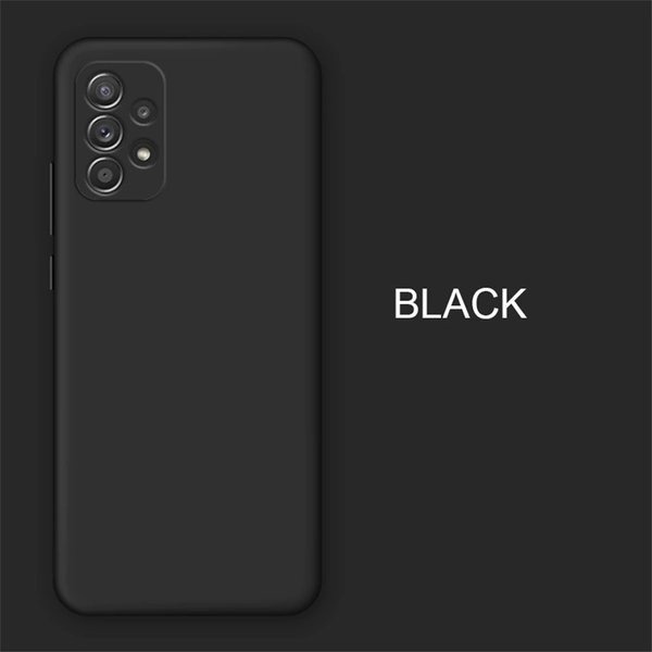 SoftCase Macaron Black Samsung A34 5G/A54 5G/A04E/M32 M52 M12 A12 A22 4G A32 M23 5G A02S TPU Full Black matte Protection Camera Non Slip Premium case