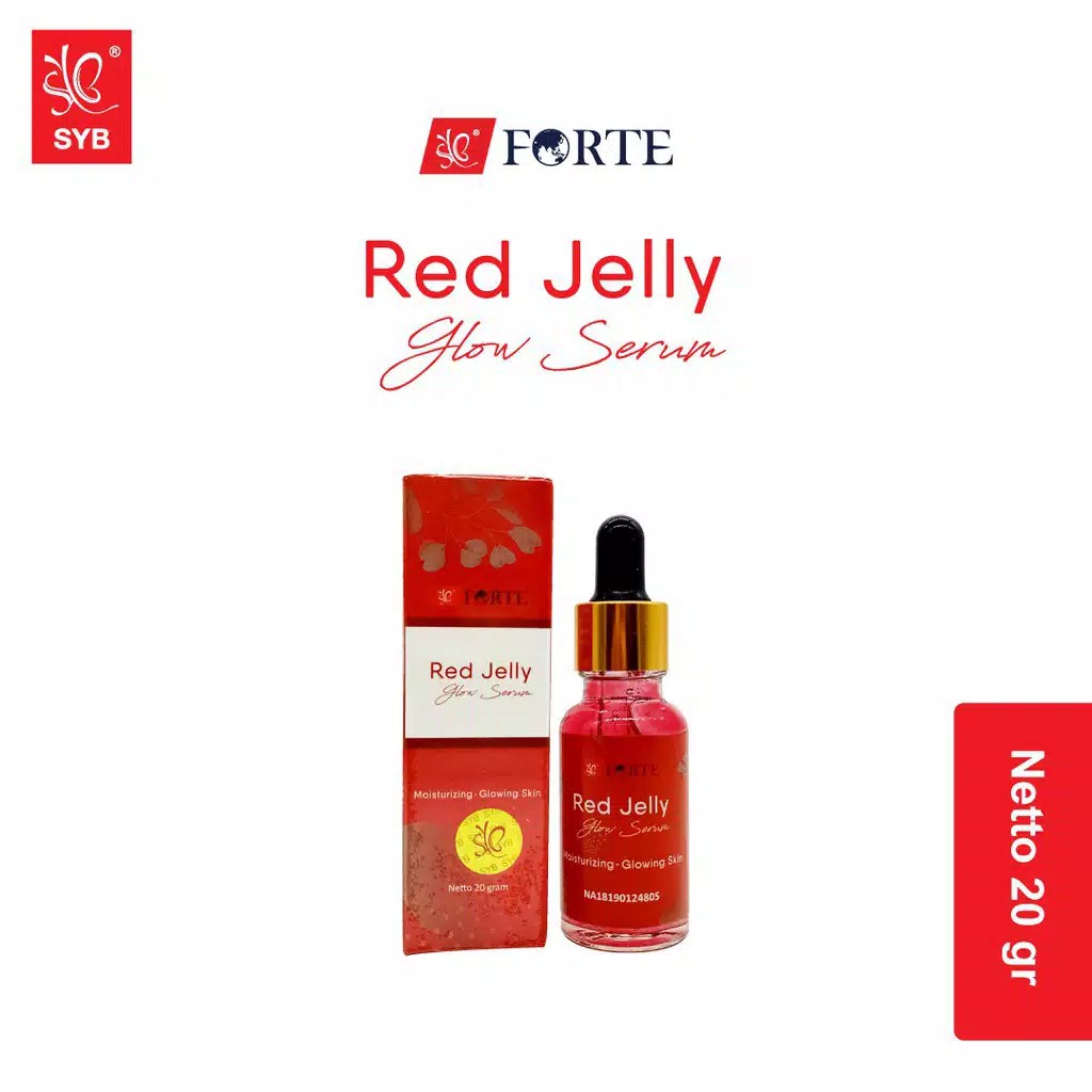 SYB Forte Serum Red Jelly Glow | Gold Vitamin C Collagen Aloe Acne 20ml