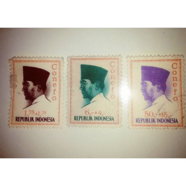 Perangko Set Seri Conefo 1965 Soekarno