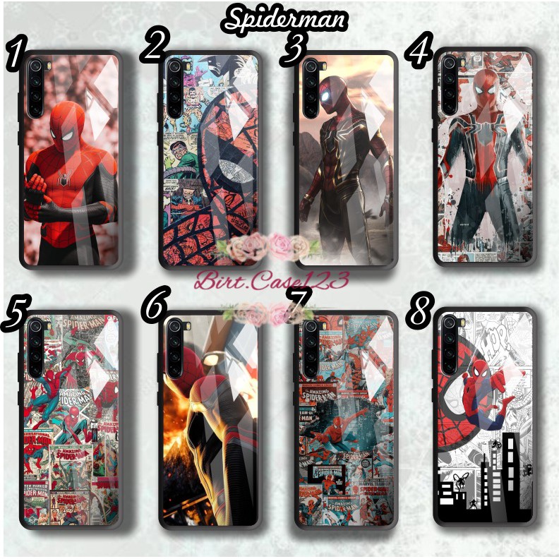 back case glass SPIDERMAN Realme C1 C2 C3 U1 2 3 5 5i 5s 6 X Xt C11 C15 C12 7 7i pro BC4933