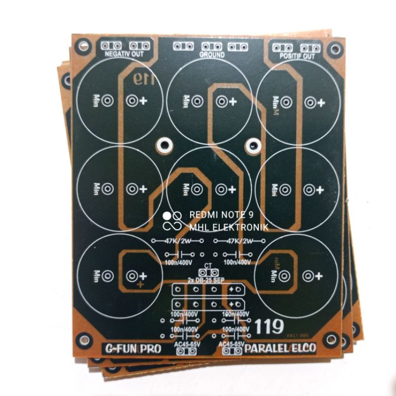 PCB Paralel Elco PSU 8 Elco Type 119