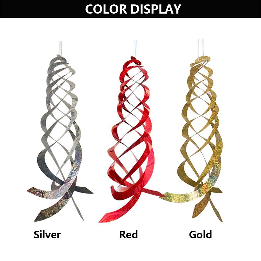 Solighter Angin Spinner 30 cm 3D Yard Art Dekorasi Indoor Berbentuk Spiral Dekorasi Luar Ruangan Perangkat Penghalau Burung