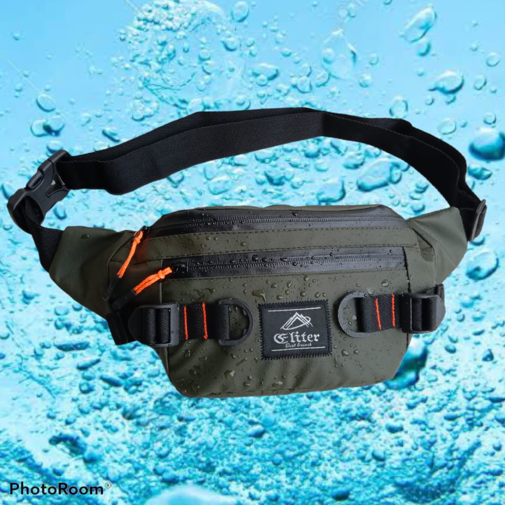 waistbag eliter pria waterproof tas selempang anti air