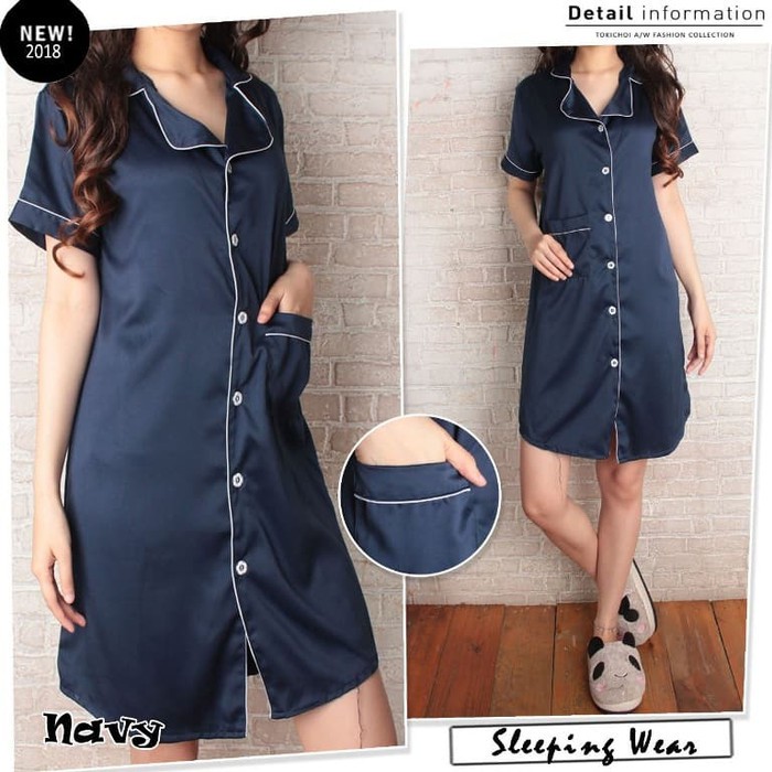 Promo Daster Lengan Panjang Pekalongan Pelangi Daster Jumputan  JM895 Daster Satin Silky Sleepwear