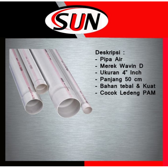 miliki Pipa PVC 4" Inch Wavin D 50 cm Limited