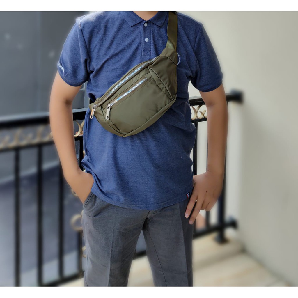 BARU!!! WAISTBAG/TAS PINGGANG IMPORT UNISEX BISA LAKI LAKI DAN WANITA